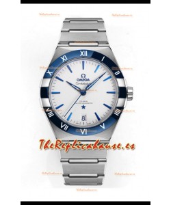 Omega Co-Axial Constellation Inoxidable Blanco Dial Verde Réplica Espejo 1:1 41MM
