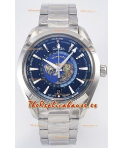 Omega Aqua Terra 150M Wolrd Timer 24 Dial Azul Acero 904L Réplica Espejo 1:1 41MM 