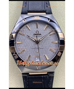 Omega Co-Axial Constellation 41MM Acero 904L - Dial Gris Reloj Réplica a Espejo 1:1