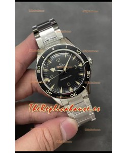 Omega Seamaster 300 Dial Negro Reloj Réplica Suizo a Espejo 1:1