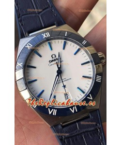 Omega Co-Axial Constellation 41MM Acero 904L Dial Blanco Reloj Réplica Espejo 1:1