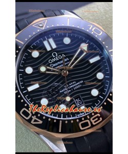 Omega Seamaster 300M Co-Axial Master Cronómetro Dial Negro Caja en Dos Tonos Réplica a Espejo 1:1