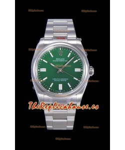 Rolex Oyster Perpetual REF#124300 41MM Movimiento Cal.3230 Réplica Suizo Dial Verde Acero 904L Reloj Réplica a Espejo 1:1