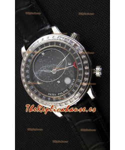 Patek Philippe Grand Complication 6102P Celestial Moon Age Reloj Réplica Suizo Dial Gris