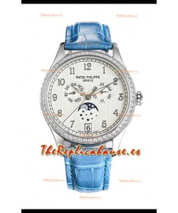 Patek Philippe Complications 4948G Annual Calendar Moonphase Dial Blanco Oro Rosado Réplica Suiza 