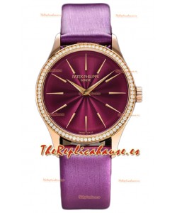 Patek Philippe Calatrava 4997 Ladies Dial Oro Rosado Reloj con Movimiento Suizo Automático