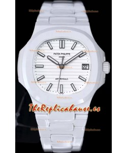 Patek Philippe Nautilus 5711 AET Remould Edición Cerámica Blanca Dial Blanco Reloj Réplica Suiza