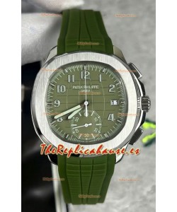 Patek Philippe Aquanaut 5968A Dial Verde Chronograph Reloj Réplica Espejo 1:1