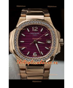 Patek Philippe Nautilus 7010/1R-013 Caja Oro Rosado 32MM Cuarzo Suizo Réplica Espejo 1:1