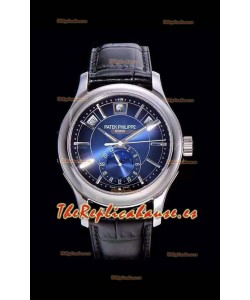 Patek Philippe Complications MoonPhase 5205-001 Reloj Réplica Suizo a Espejo 1:1 Dial Azul