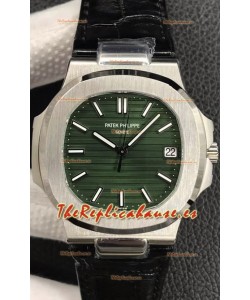 Patek Philippe Nautilus 5711/1A-014 Reloj Réplica Suizo a espejo 1:1 Dial Verde 904L Steel 