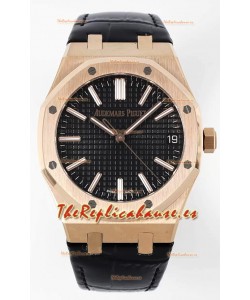 Audemars Piguet Royal Oak 15510 50 Aniversario 41MM Dial Negro Oro Rosado 41MM Réplica a Espejo 1:1
