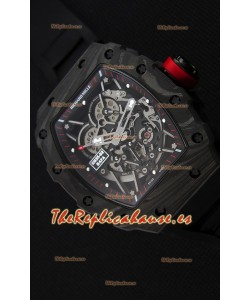 Richard Mille RM35-2 Rafael Nadal Caja de Carbón Forjado con Correa de Goma color Negro