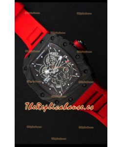 Richard Mille RM35-2 Rafael Nadal Caja de Carbón Forjado con Correa Roja