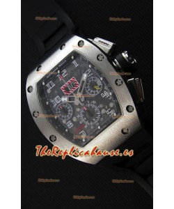 Richard Mille RM011-FM Felipe Massa Caja de Titanio de una sola Pieza en Correa Negra