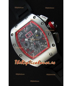 Richard Mille RM011-FM Felipe Massa Caja de Titanio de una sola Pieza en Correa Negra