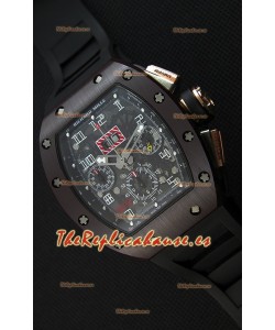 Richard Mille RM011-FM Felipe Massa Caja de Cerámica de una Sola Pieza con Correa color Negro