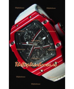 Richard Mille 67-02 Mutaz Barshim Reloj Réplica Suizo de Carbón Forjado