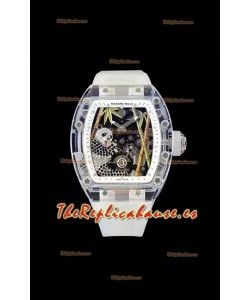 Richard Mille RM26-01 Tourbillon Panda Caja en Zafiro Transparente - Réplica Super Clone