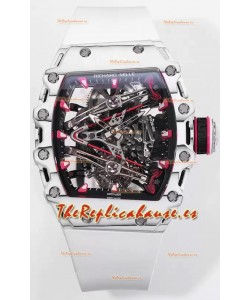 Richard Mille RM38-02 Carbono Blanco Bubba Watson Nylon Blanco Tourbillon Movement Réplica Espejo 1:1