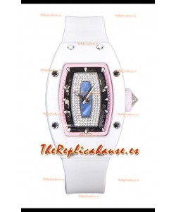 Richard Mille RM007 Superclone Reloj Réplica Suiza Automático Dial Perla Cerámica Blanca