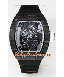 Richard Mille RM055 Caja Carbono Negro Reloj Superclone 1:1 Genuino Tourbillon