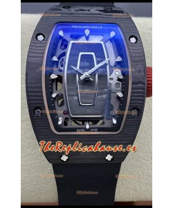 Richard Mille RM07 Caja Carbono Negra Correa Negra 1:1 Superclone Reloj Réplica Suiza 