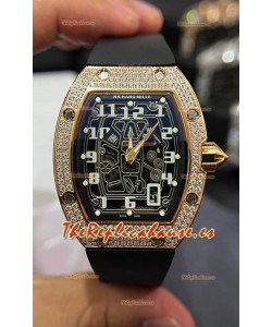 Richard Mille RM67-01 Caja Titanio Oro Rosado Diamantes Reloj Réplica Suiza 1:1