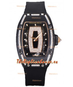Richard Mille RM007 Reloj Réplica Suiza Automático Cerámica Negra Superclone
