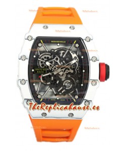 Richard Mille RM35-01 Rafael Nadal Caja Fibra de Carbono con Genuino Tourbillon Reloj Super Clone