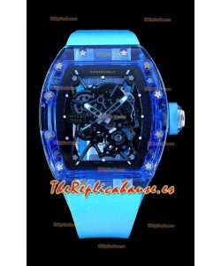 Richard Mille RM35-01 Caja Zafiros Transparentes Con Tourbillon Genuino Reloj Super Clone