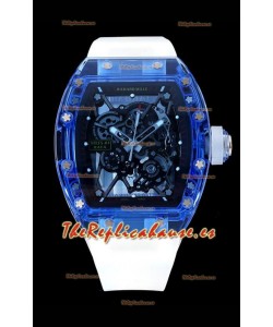 Richard Mille RM35-01 Caja Zafiros Transparentes Con Tourbillon Genuino Reloj Super Clone