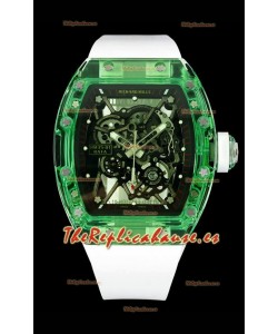 Richard Mille RM35-01 Caja Zafiros Transparentes Con Tourbillon Genuino Reloj Super Clone