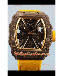 Richard Mille RM12-01 Caja de Fibra de Carbono Genuino Movimiento Tourbillon Reloj Réplica a Espejo 1:1
