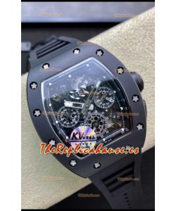 Richard Mille RM011 Felipe Massa Espejo 1:1 Reloj Caja de Cerámica Negra