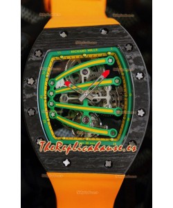 Richard Mille RM59-01 Genuino Movimiento Tourbillon en Caja de Carbono NTPT Negro