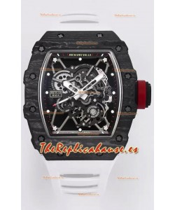 Richard Mille RM35-01 Rafael Nadal Caja de Fibra de Carbono con Genuino Tourbillon Reloj Super clone