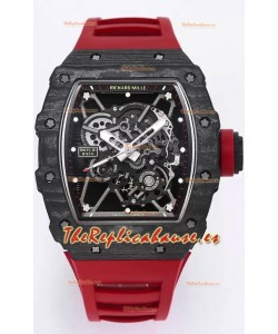 Richard Mille RM35-01 Rafael Nadal Caja de Fibra de Carbono con Genuino Tourbillon Reloj Super clone