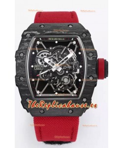 Richard Mille RM35-01 Rafael Nadal Caja de Fibra de Carbono con Genuino Tourbillon Reloj Super clone