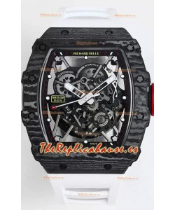 Richard Mille RM35-02 Rafael Nadal Caja de Fibra de Carbono con Genuino Tourbillon Reloj Super clone