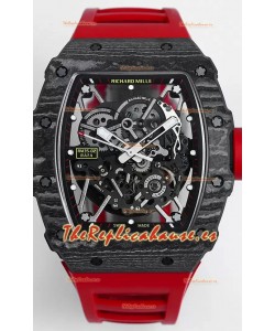 Richard Mille RM35-02 Rafael Nadal Caja de Fibra de Carbono con Genuino Tourbillon Reloj Super clone