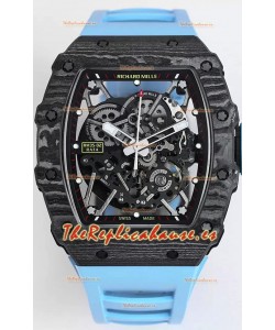 Richard Mille RM35-02 Rafael Nadal Caja de Fibra de Carbono con Genuino Tourbillon Reloj Super clone