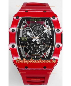 Richard Mille RM35-02 Rafael Nadal Caja de Fibra de Carbono con Genuino Tourbillon Reloj Super clone