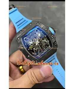 Richard Mille RM35-02 Rafael Nadal Caja Fibra de Carbono con Tourbillon Genuino Reloj Super Clone