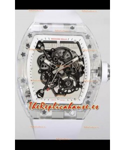 Richard Mille RM055 Caja con Zafiro Transparente con Genuino Tourbillon Reloj Super Clon