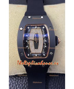 Richard Mille RM-07-01 Caja Revestida DLC Ladies Reloj Réplica Suizo 1:1