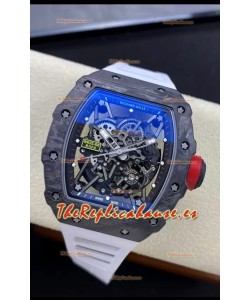 Richard Mille RM35-02 Rafael Nadal Caja de Fibra de Carbono con Tourbillon Genuino Reloj Super Clone