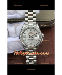 Rolex Datejust Ladies 28MM Movimiento Cal.3135 Réplica Suiza en Dial Gris - Caja en Acero 904L