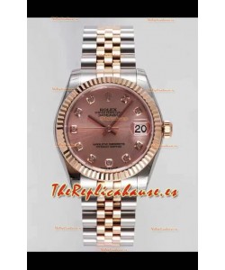 Rolex Datejust 31MM Movimiento Cal.3135 Reloj Réplica Suizo Dial Champange Correa Jubilee - Reloj Ultimate Acero 904L