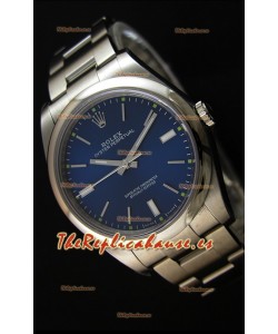 Rolex Oyster Perpetual Cal.3132 Movimiento Suizo Dial Azul Correa tipo Ostra - Último Reloj de Acero 904L